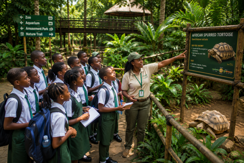 Students on an educational excursion at Omu Resort