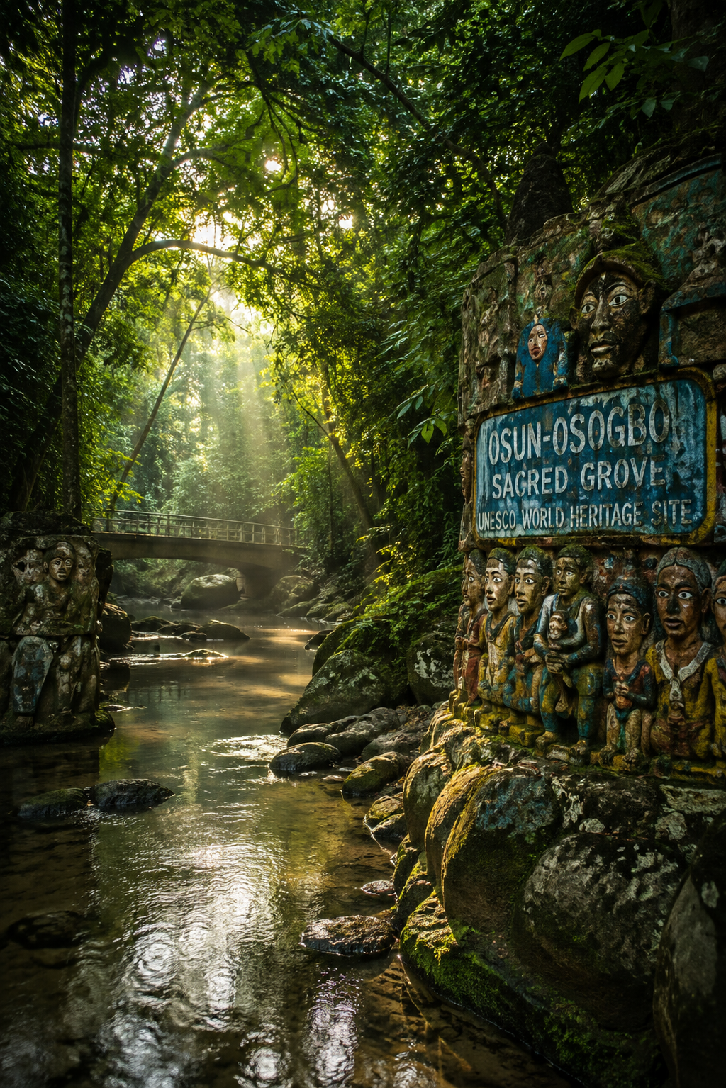 Sacred Grove and Osun River at Osun-Osogbo in Osogbo, Nigeria