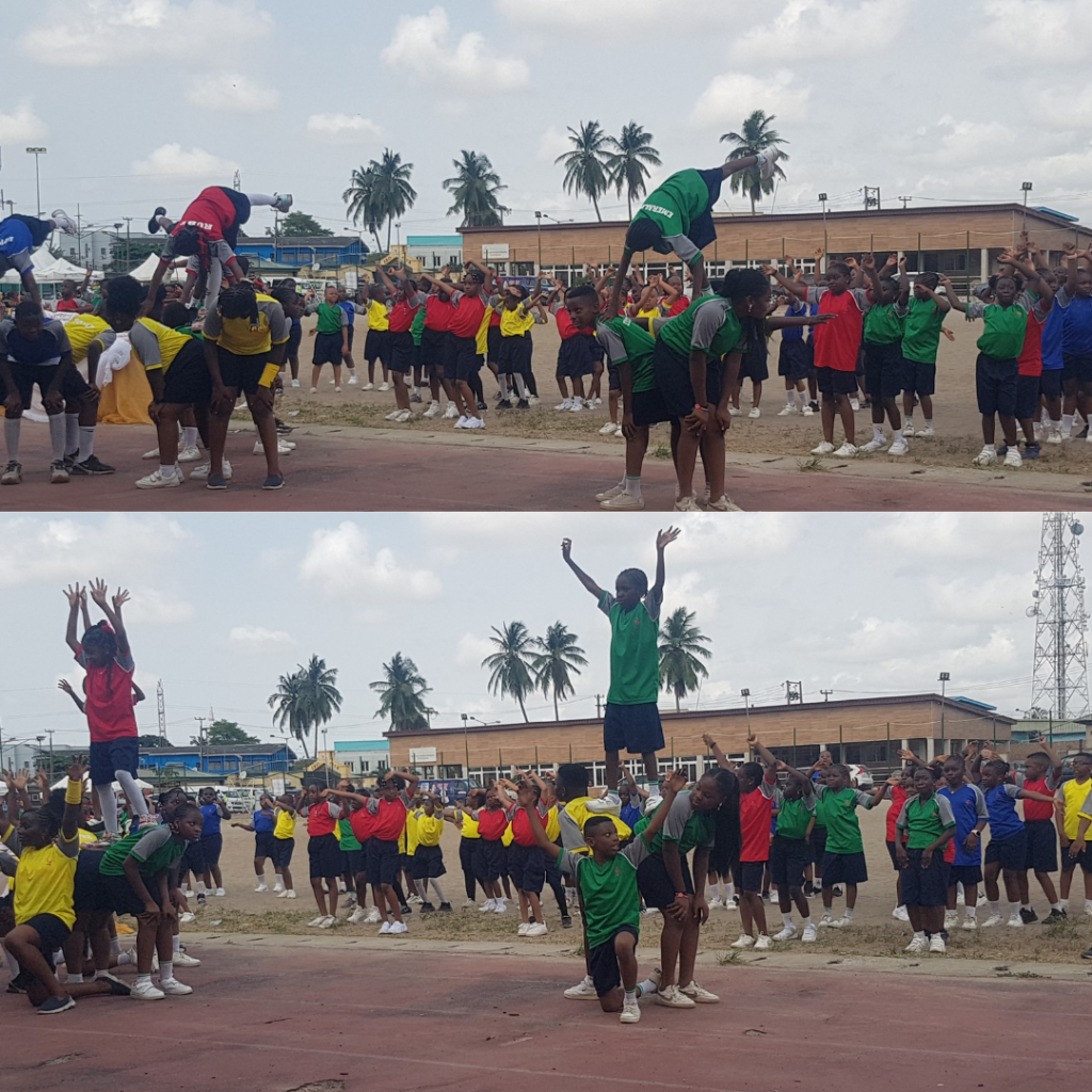 Students and parents at the Pampers Private School 27th Inter-house Sports Competition showcasing vibrant sportsmanship and unity. Tour Africa Mag