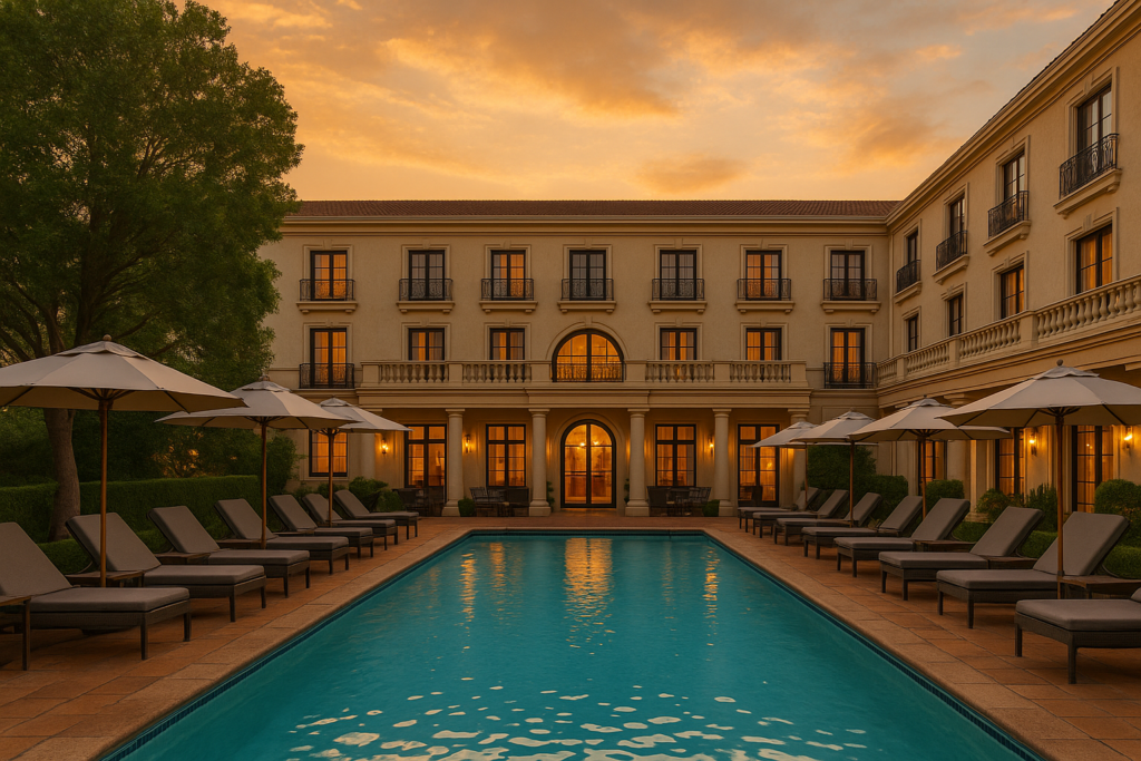 Pool Side View at Mövenpick Accra. Tour Africa Magazine