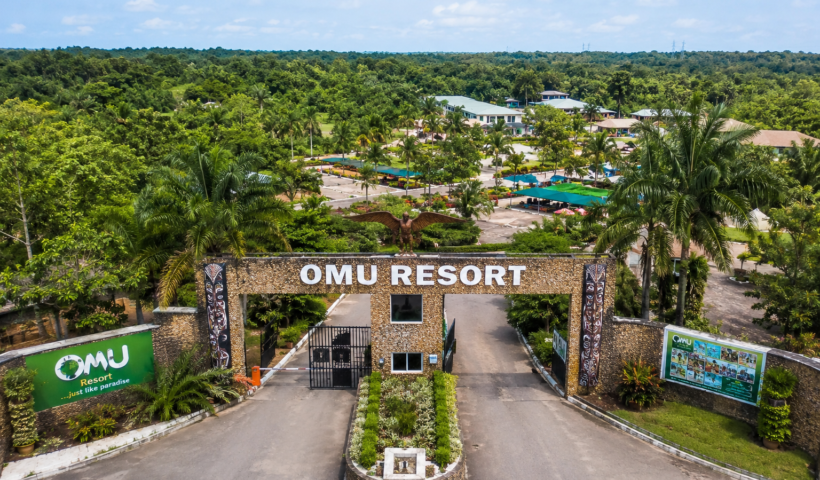 Entrance to Omu Resort Lekki in Lagos, Nigeria