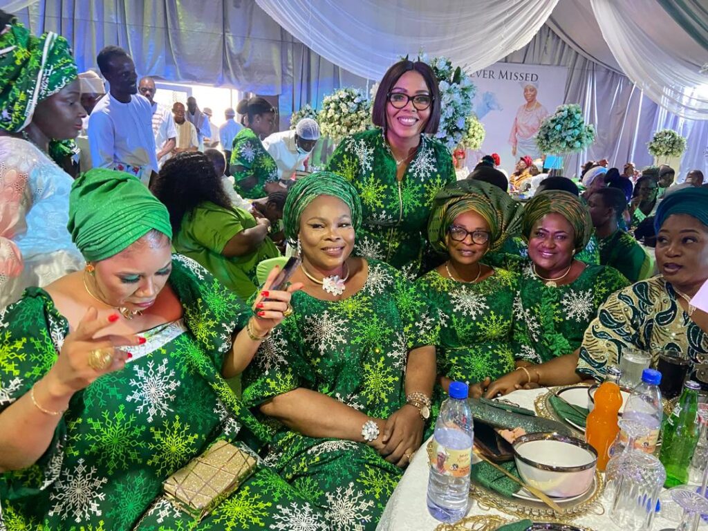 A beautiful image of Mrs. Beatrice Edebharia Evbota’s funeral celebration, highlighting the life and legacy she left behind. A green Friday to remember.