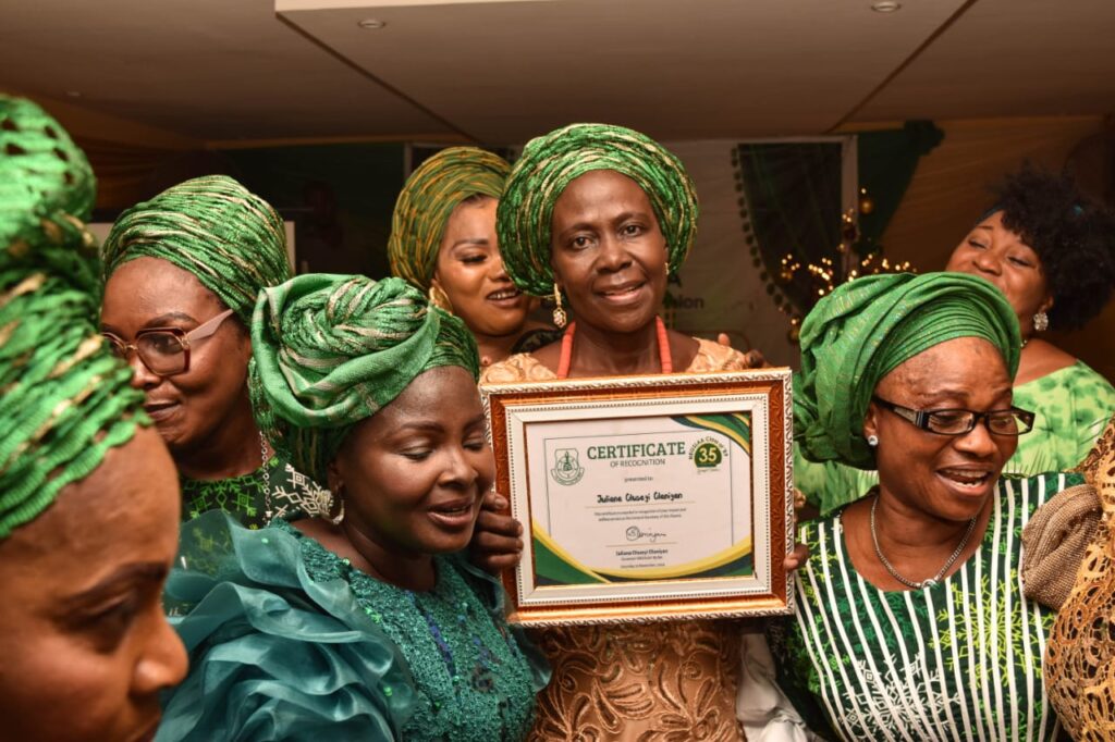 Old students of New Era Girls' Secondary School celebrating their 35th anniversary during the Grateful Heart Celebration Day.