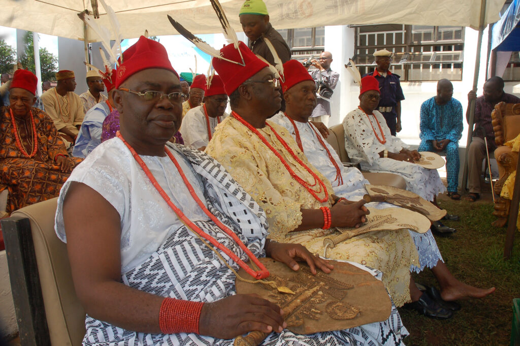 Colorful display of Igbo culture during the Ofala Festival in Nigeria.