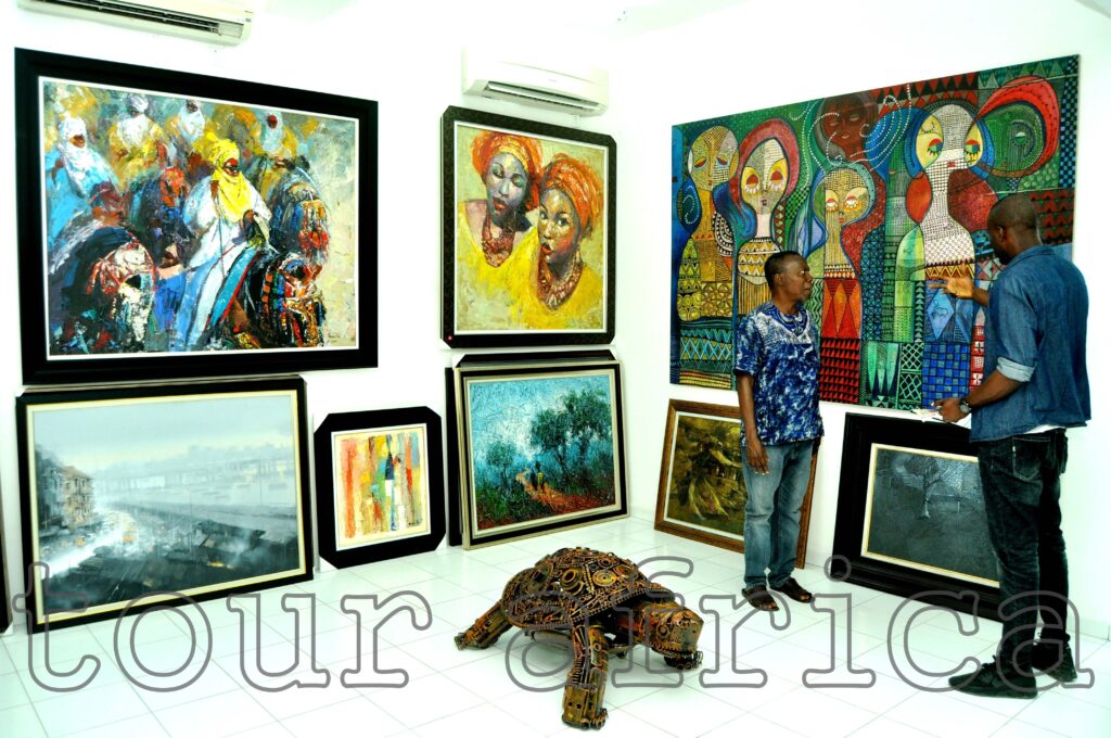"Nike Art Gallery in Lekki, Lagos, showcasing Nigerian artwork."