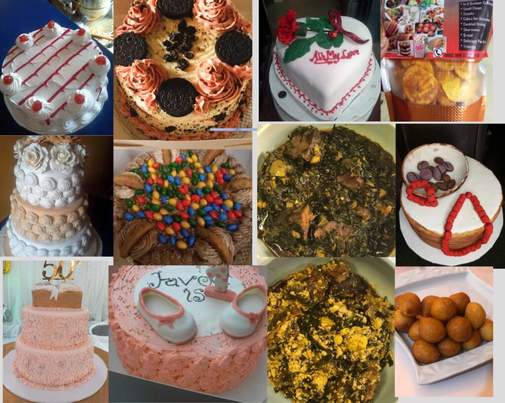 Meet the face behind KB showcasing a traditional Nigerian dish. Vibrant cakes by KB Art and Craft 