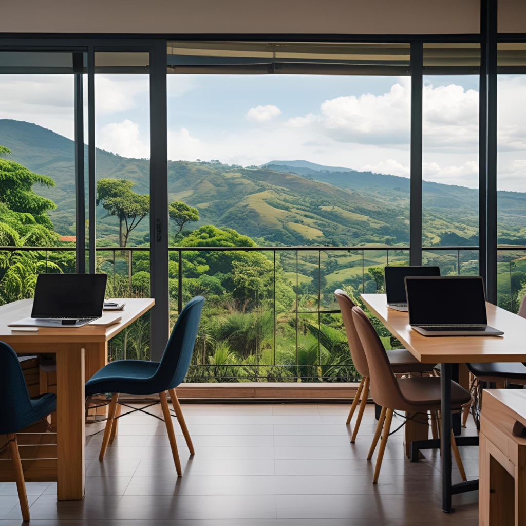 Remote Work Hubs in Africa: Digital working space with mountain views. Tour Africa Magazine