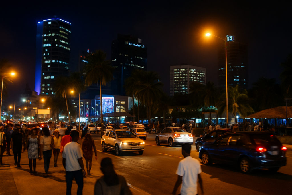 Vibrant nightlife scene at Victoria Island Lagos. Tour Africa Magazine 
