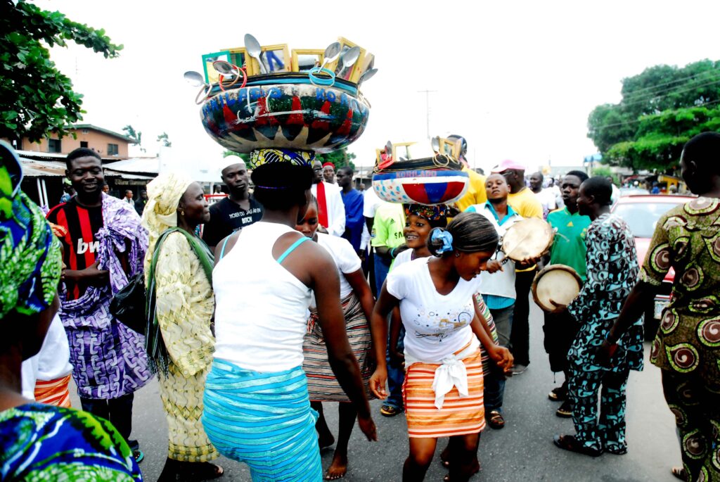 Locals at Gbenopo Festival in Badagry. Tour Africa Magazine. 