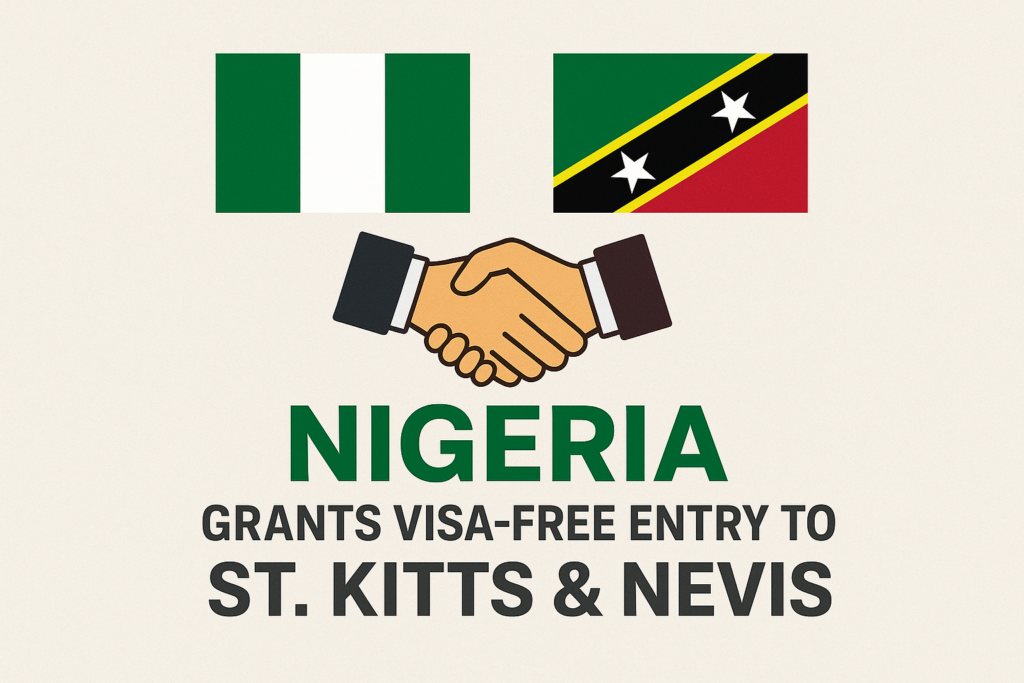 Trending Travel News September 27, 2025: “Nigeria grants visa-free entry to St. Kitts & Nevis citizens.” Tour Africa Magazine 