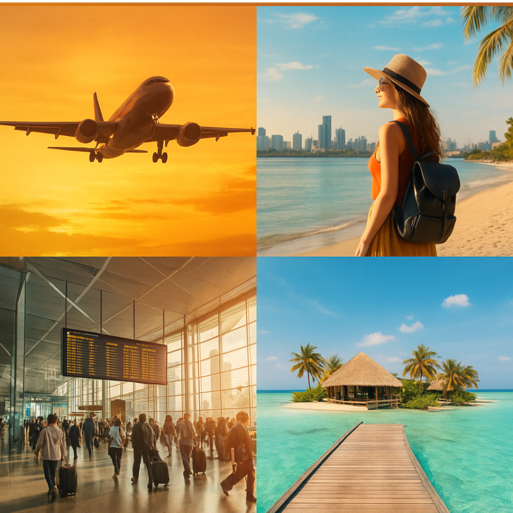 A collage of travel images. Tour Africa Magazine