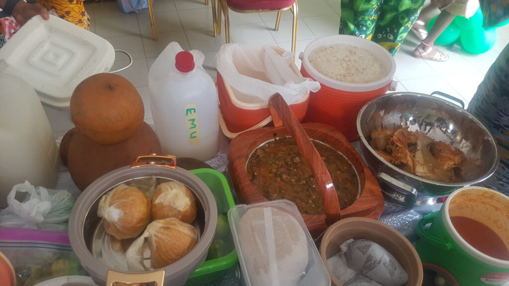 Food dispay at the Pampers Private School cultural day celebration. Tour Africa Magazine