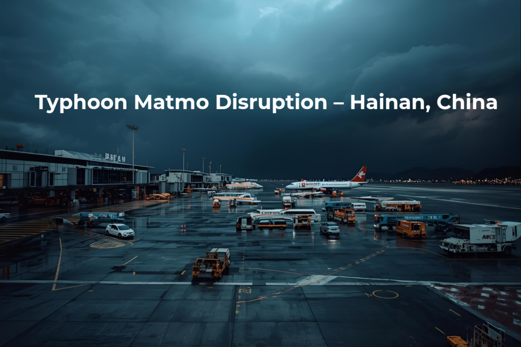 “Flights and ferry services suspended in Hainan, China due to Typhoon Matmo during National Day holiday.” Tour Africa Magazine