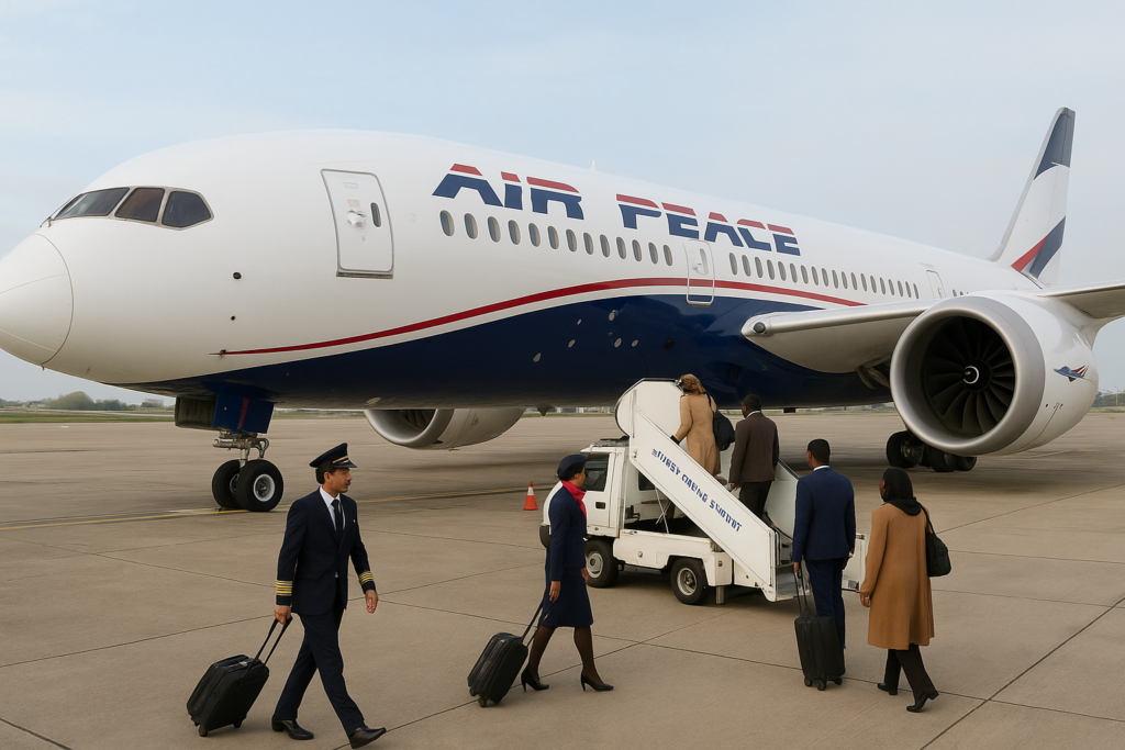 Latest Travel News & Updates November 1: Air Peace aircraft preparing for takeoff on new AbujaāLondon Gatwick route in October 2025. Tour Africa Magazine