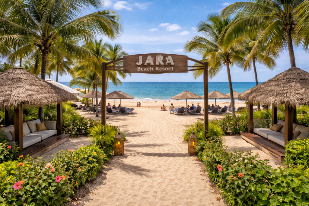 Neach Resorts in Lagos Nigeria: “Direct beach access at Jara Beach Resort, Lagos” Tour Africa Magazine