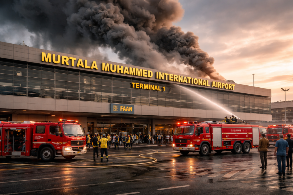 Latest Travel News February 2026: Lagos airport fire Terminal 1 February 2026. Tour Africa Magazine