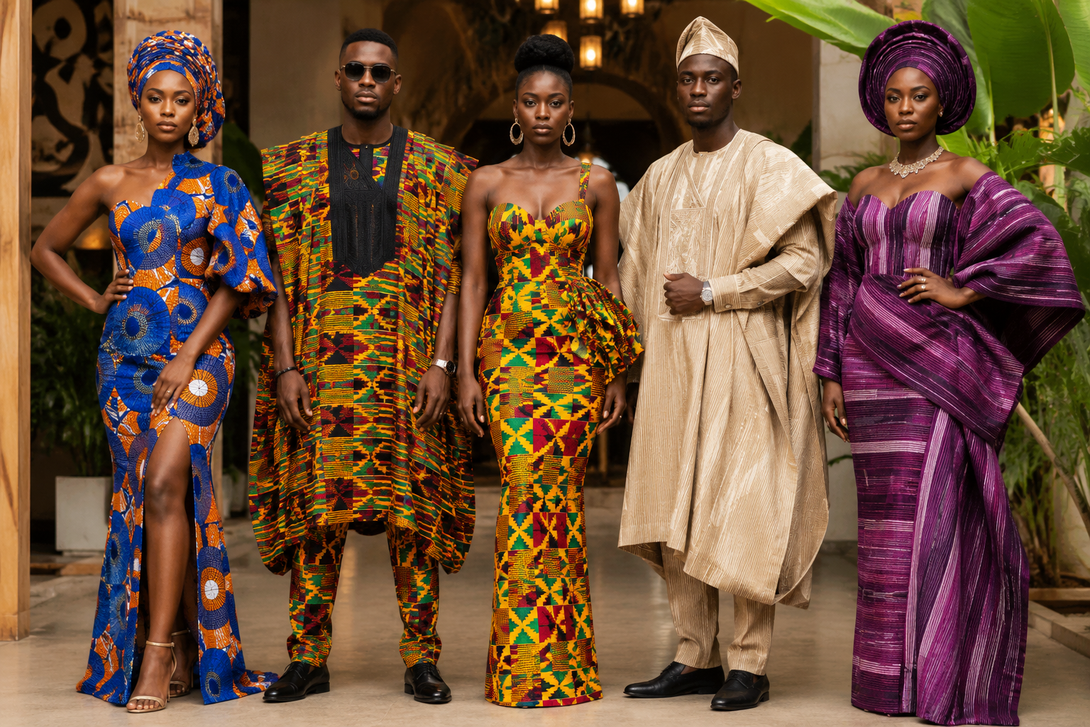 Modern African fashion trends featuring Ankara, Aso Oke, and Kente styles in 2026