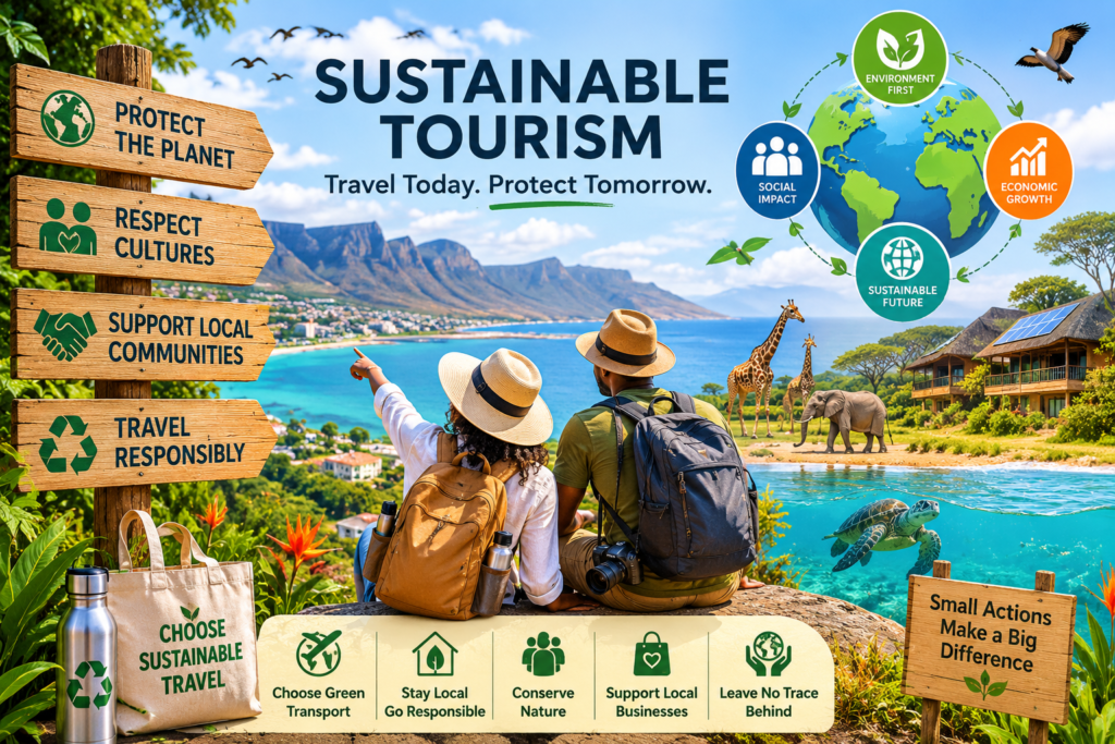Sustainable tourism promotes responsible travel, conservation and local communities